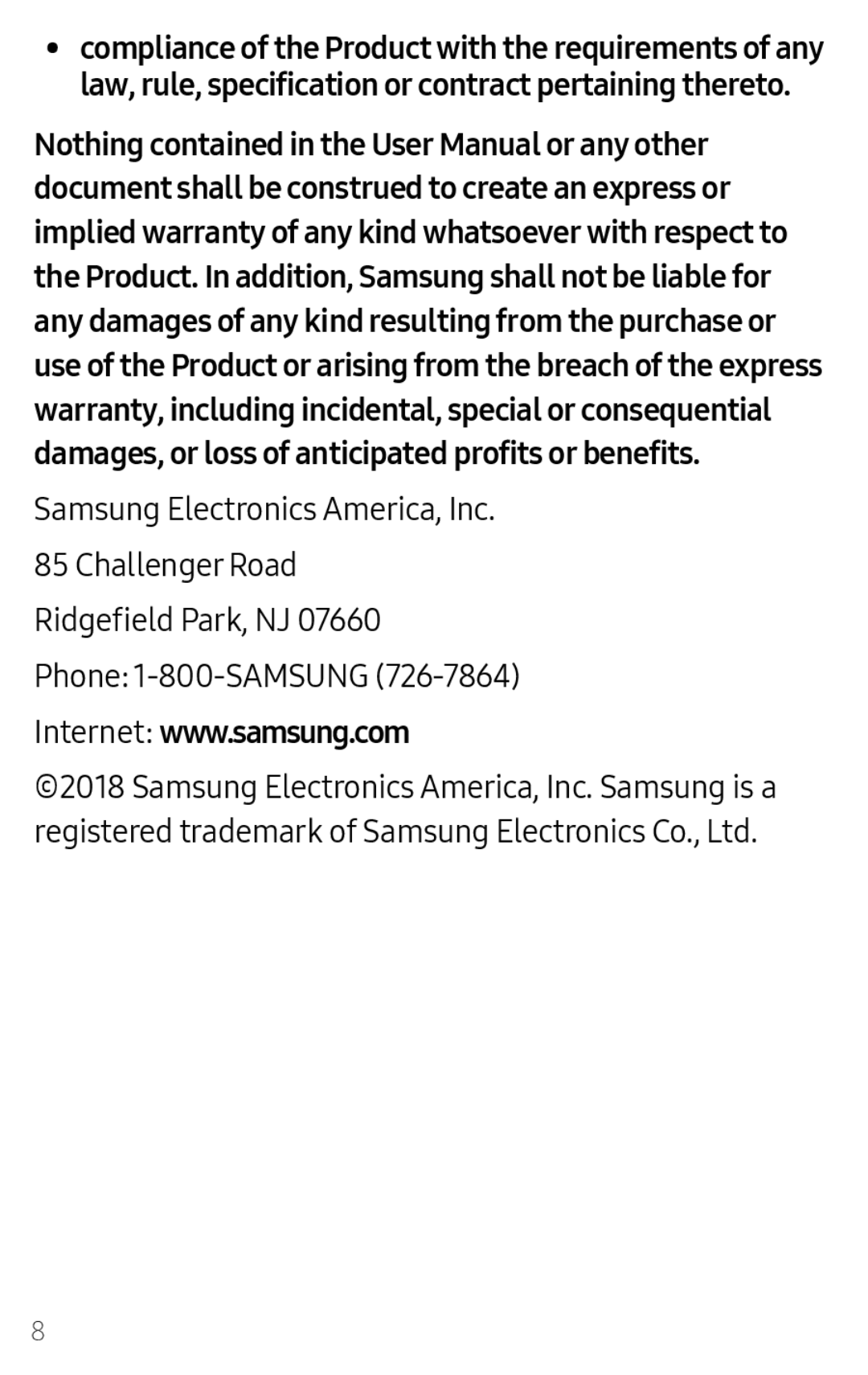 Internet: www.samsung.com Galaxy J7 2018 AT&T