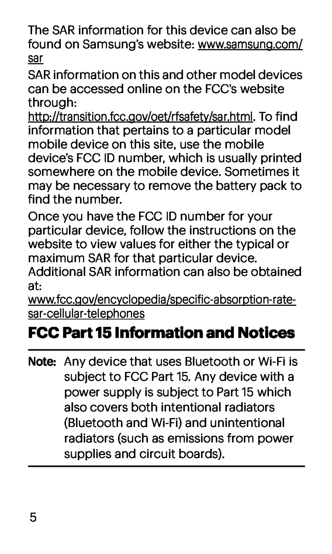 FCC Part 15 Information and Notices J7 Perx Virgin Mobile