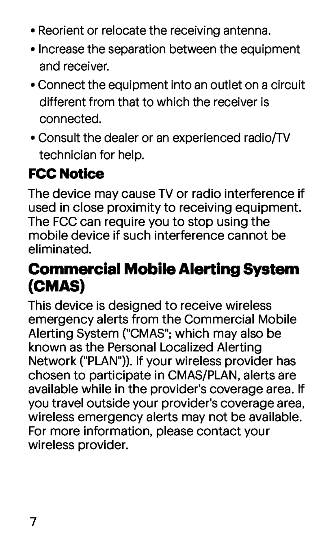 FCC Notice Commercial Mobile Alerting System (CMAS)