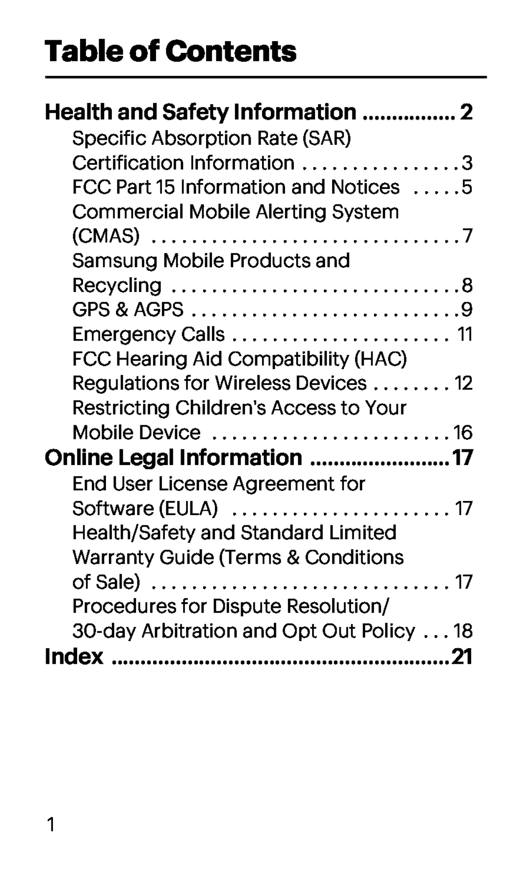 Online Legal Information Index