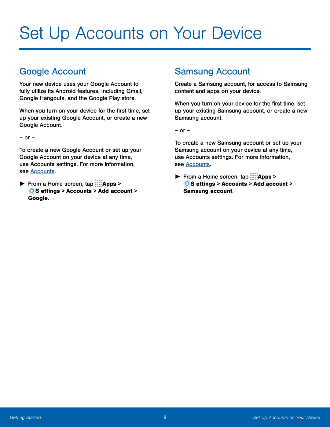 Google Account Samsung Account