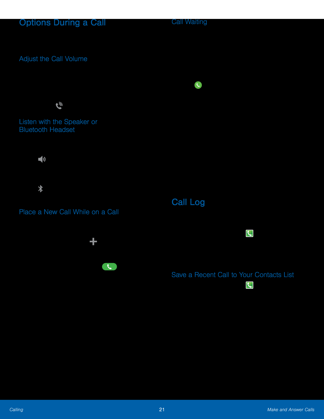 Options During a Call Galaxy Core Prime Metro PCS