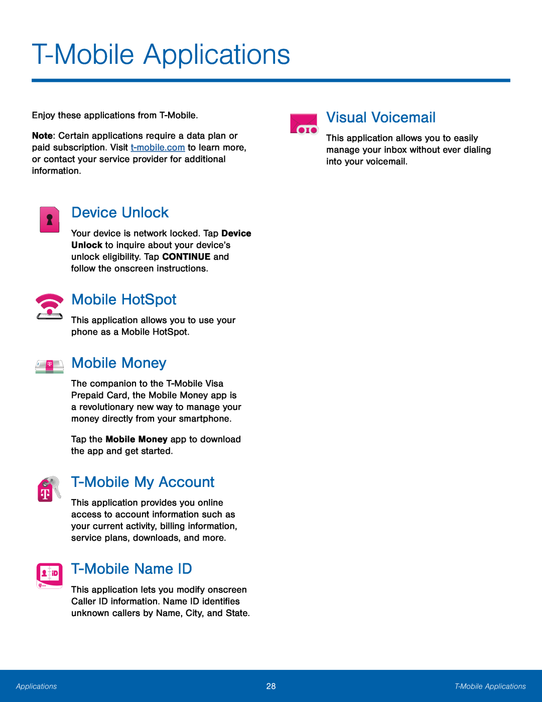 Mobile HotSpot Galaxy Core Prime T-Mobile