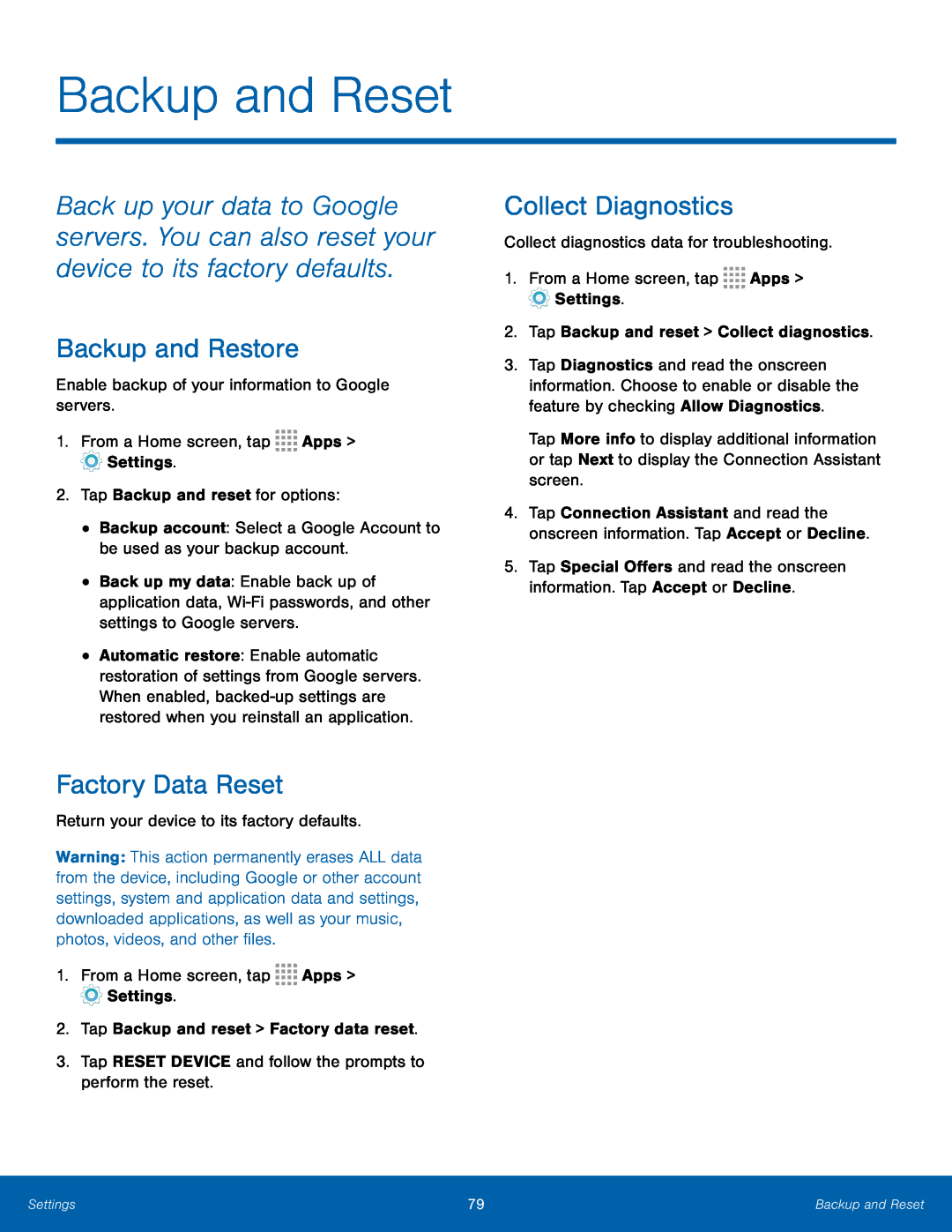 Backup and Reset Galaxy Core Prime T-Mobile