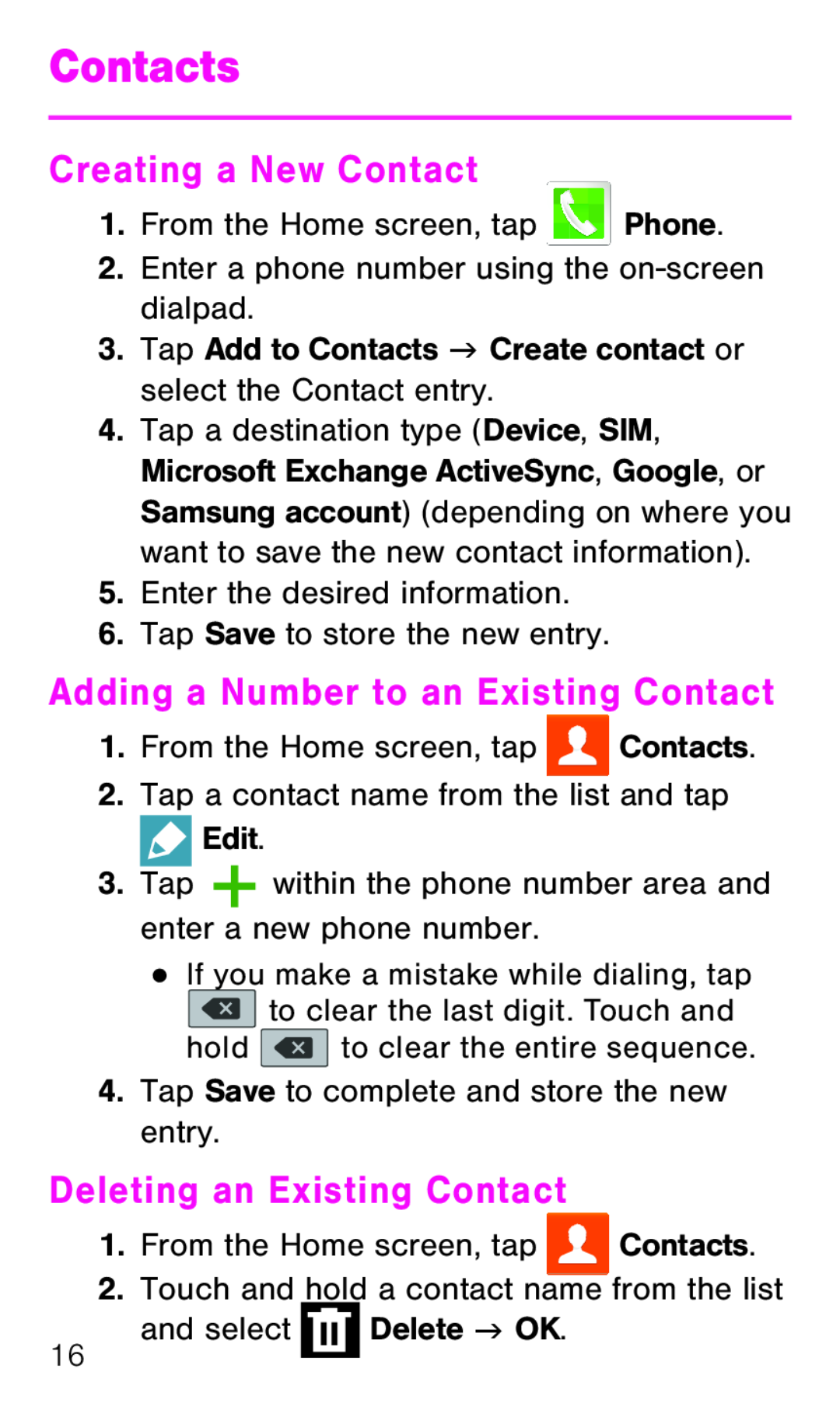 Adding a Number to an Existing Contact Galaxy Avant T-Mobile