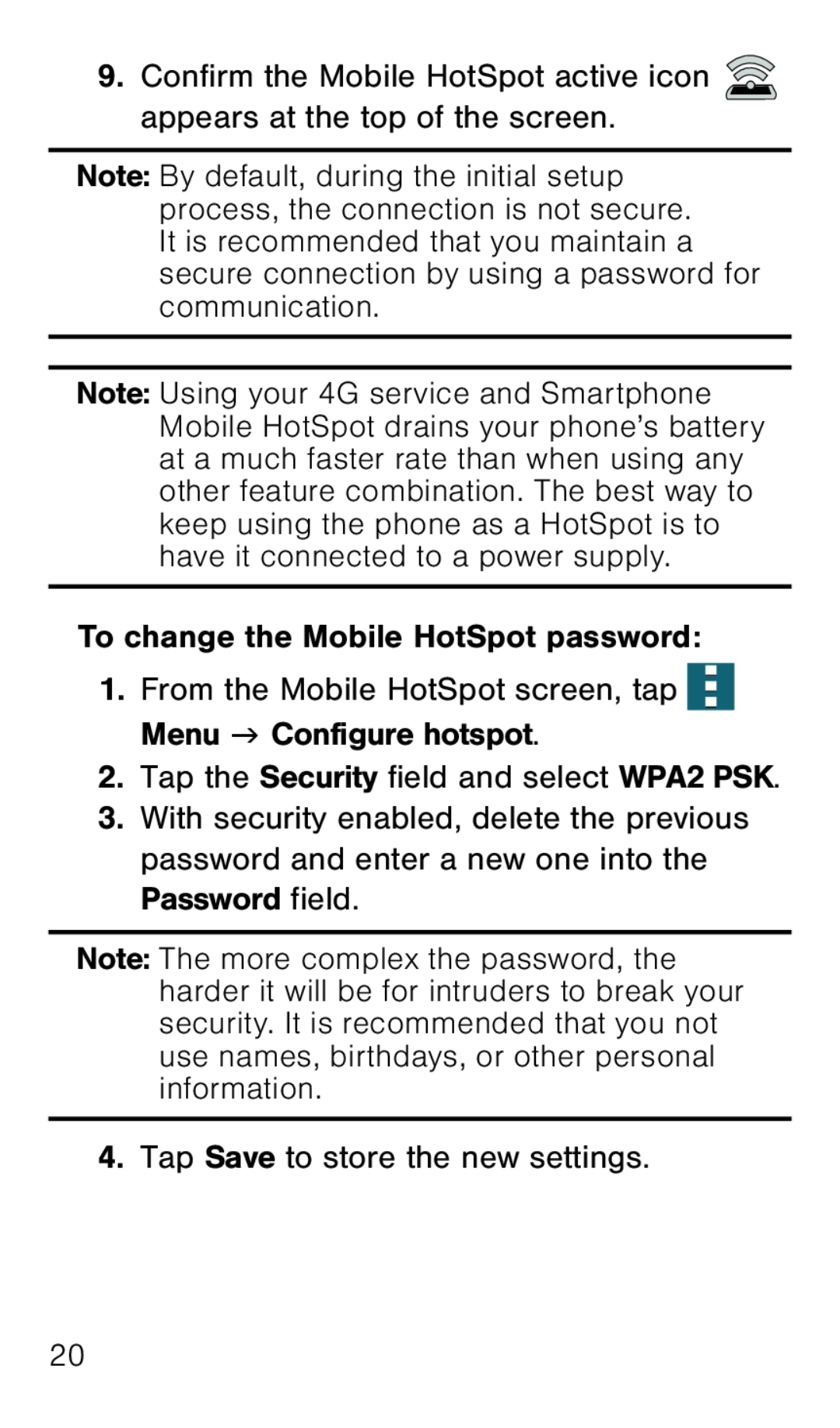 4.Tap Save to store the new settings Galaxy Avant T-Mobile