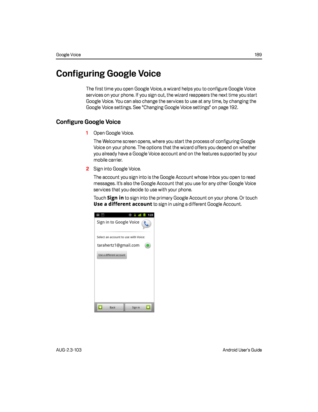 Configure Google Voice Google Nexus S AT&T