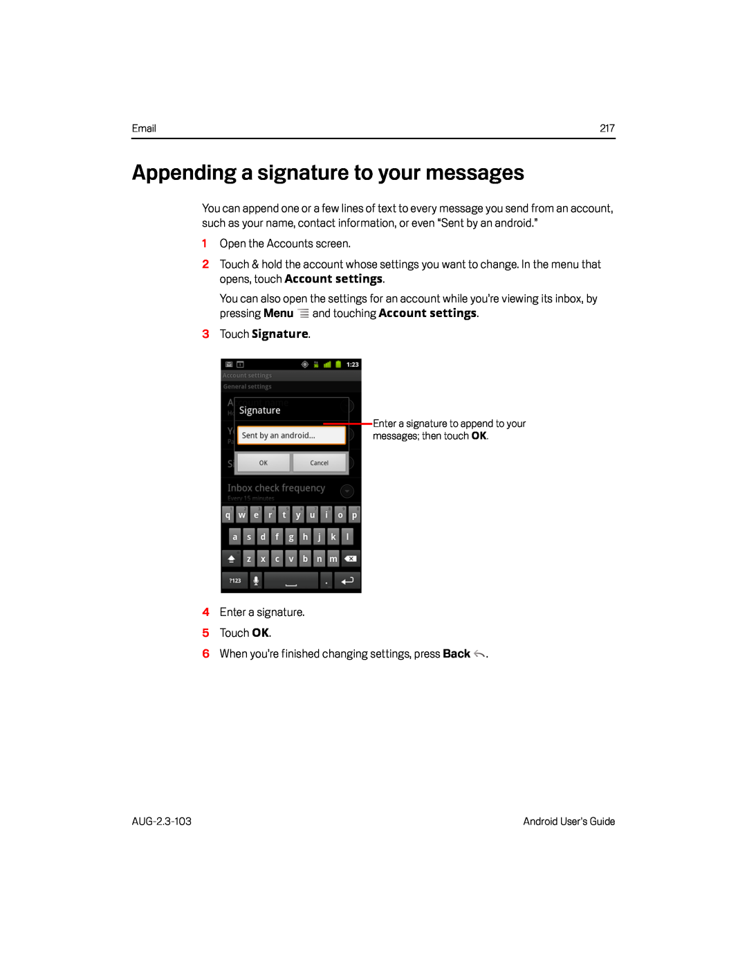 Account settings Google Nexus S AT&T