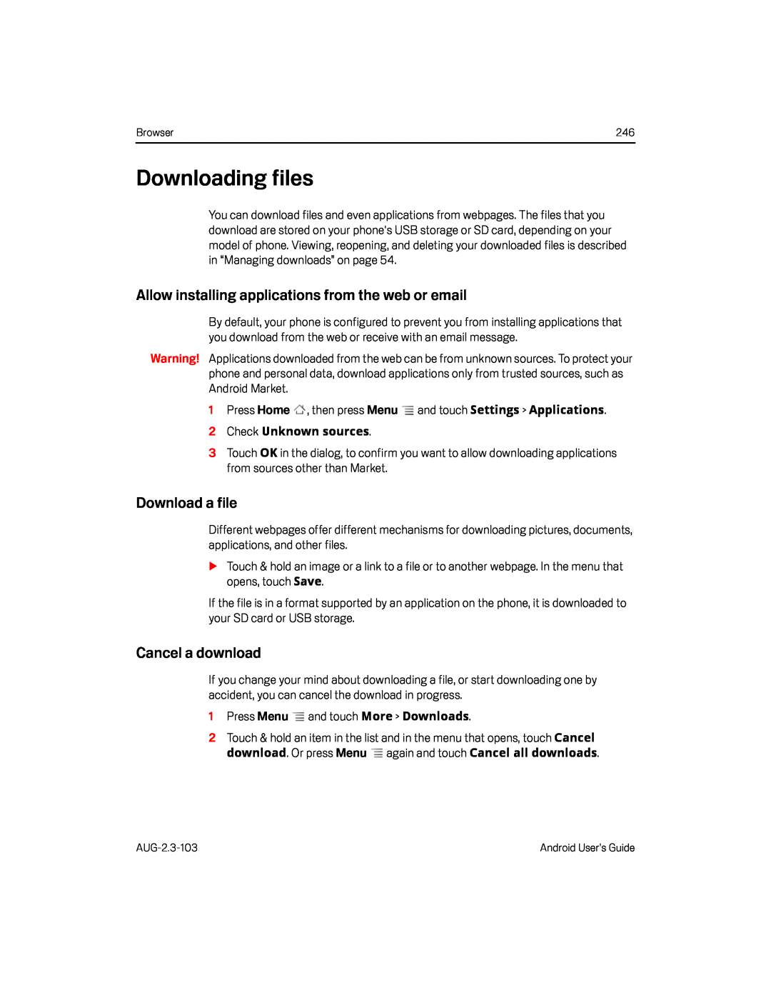 Downloading files Google Nexus S AT&T