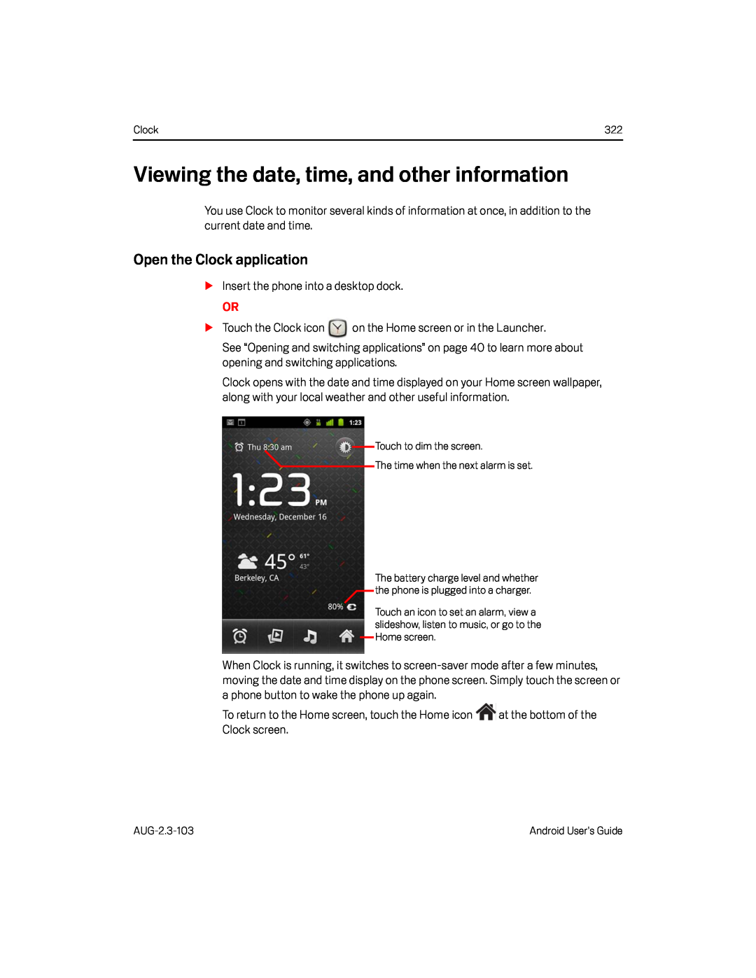 Open the Clock application Google Nexus S AT&T