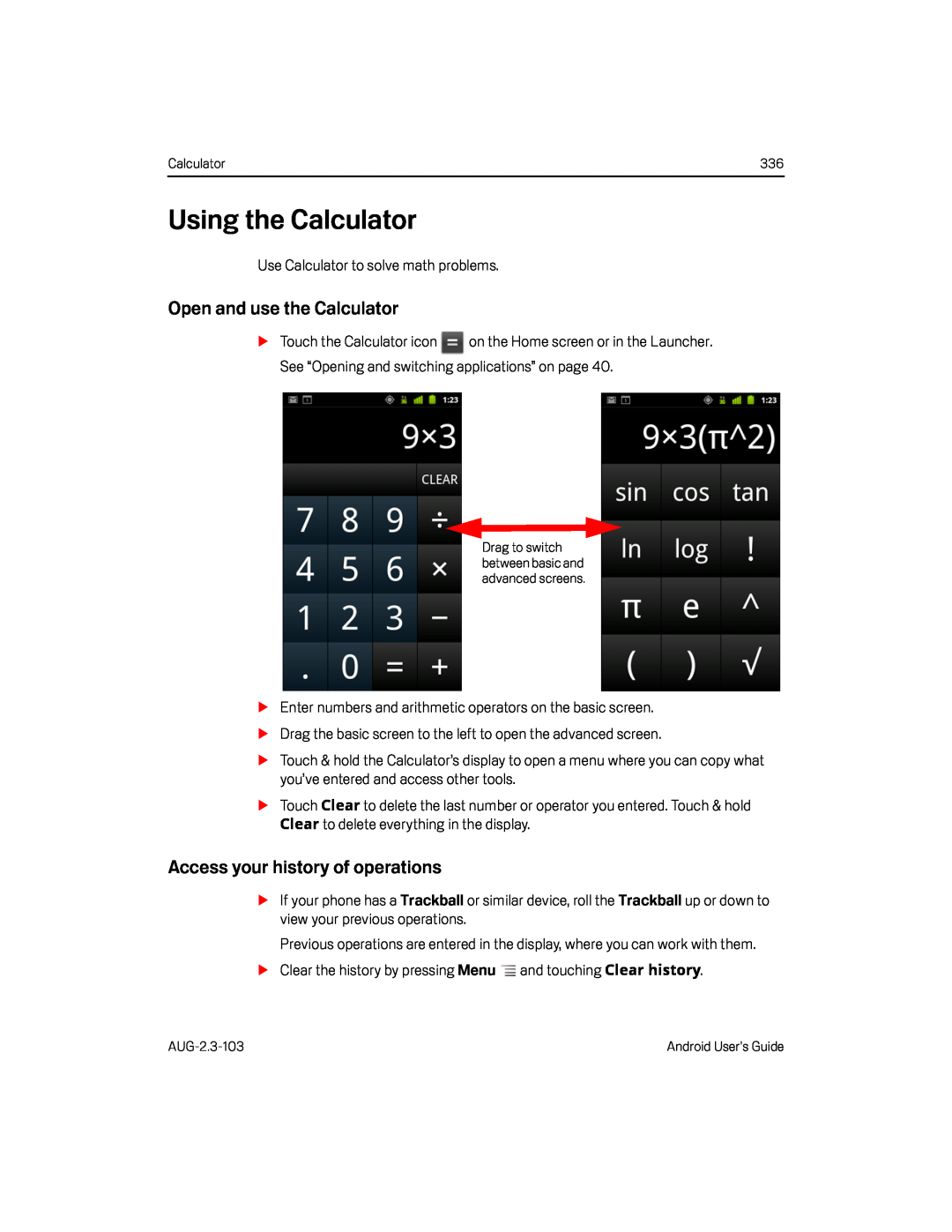 Using the Calculator Google Nexus S AT&T