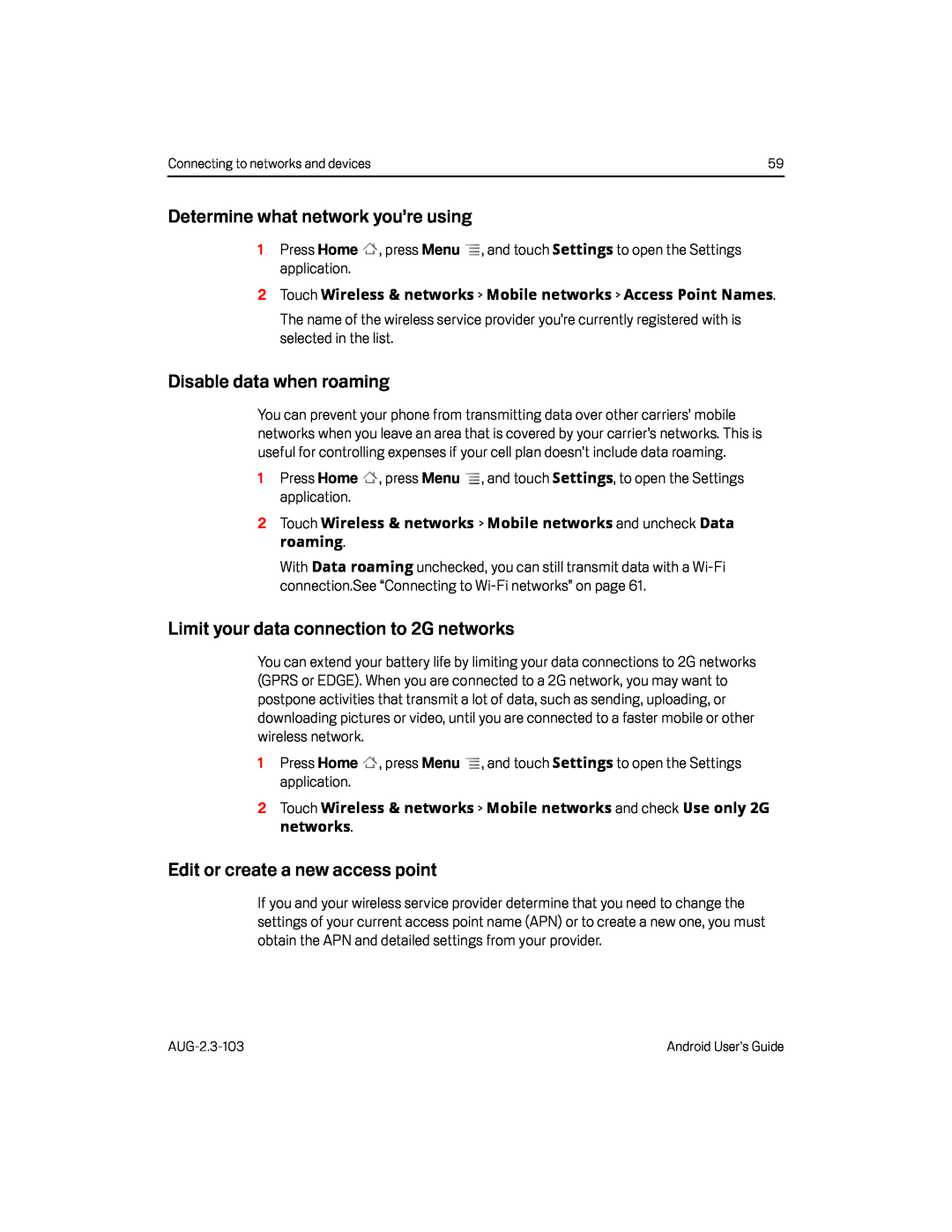 Edit or create a new access point Google Nexus S AT&T