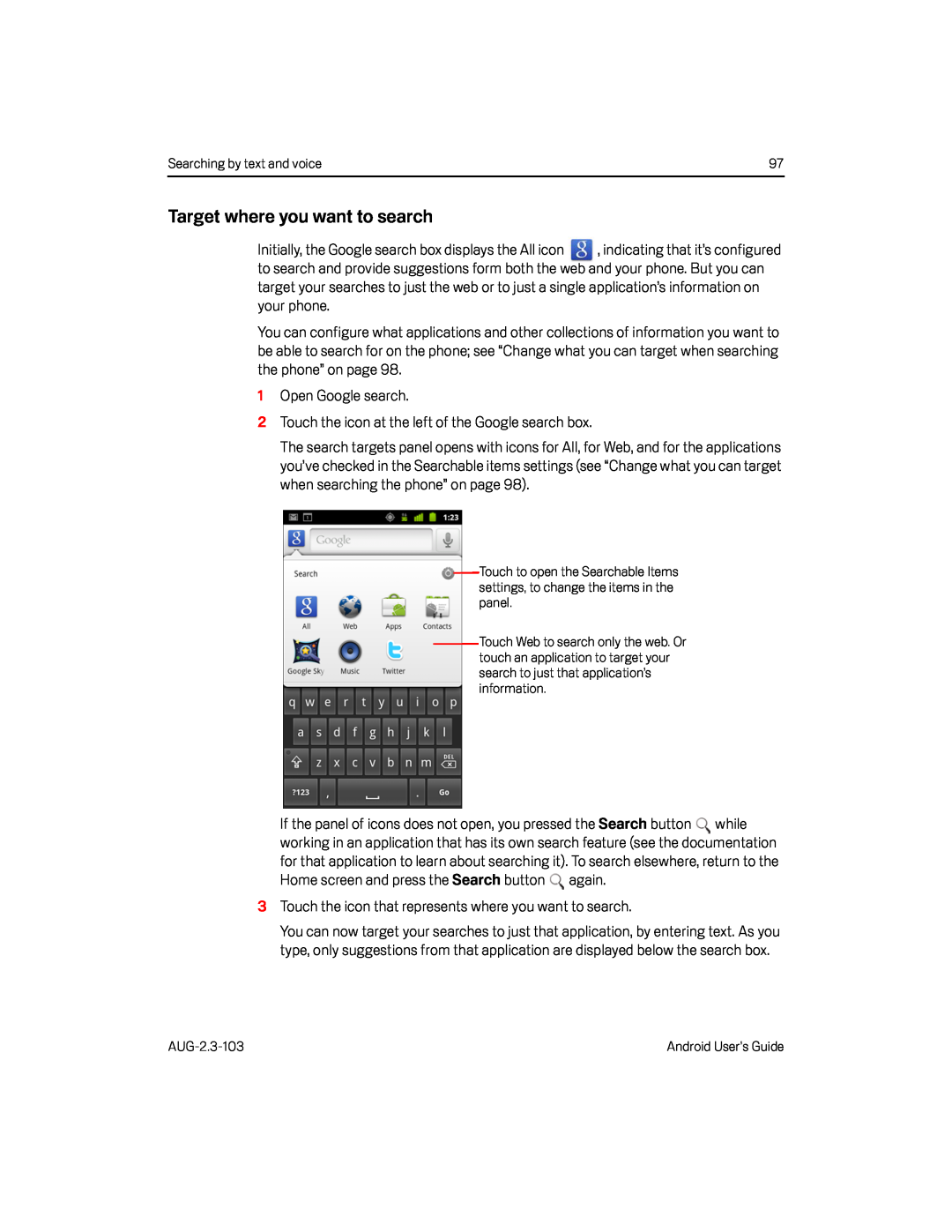 Target where you want to search Google Nexus S AT&T