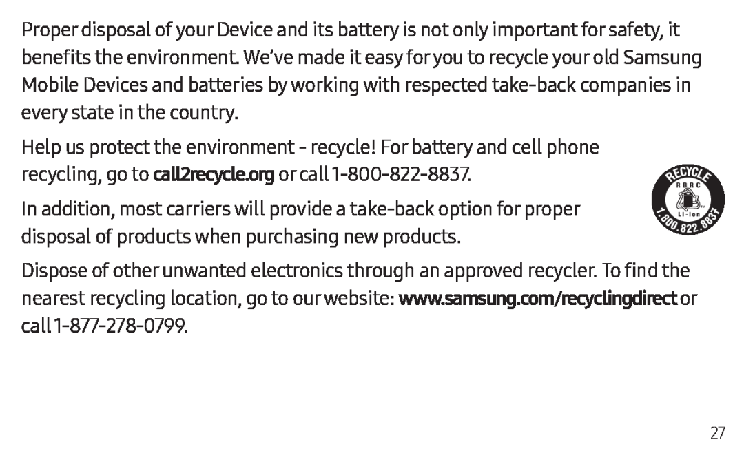 call2recycle.org Galaxy Tab A 8.0 New T-Mobile