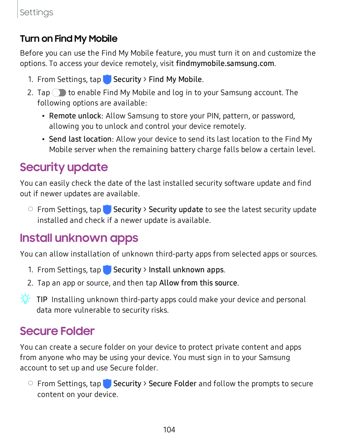 Security update Galaxy Tab A 8.0 New T-Mobile