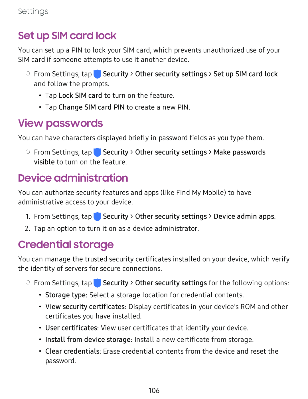 View passwords Galaxy Tab A 8.0 New T-Mobile