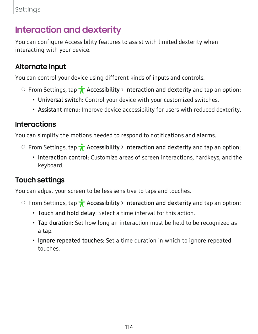 Alternate input Interactions