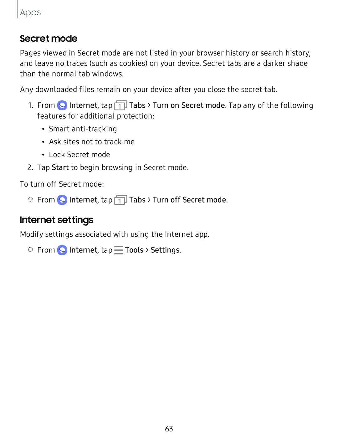 Internet settings Galaxy Tab A 8.0 New T-Mobile