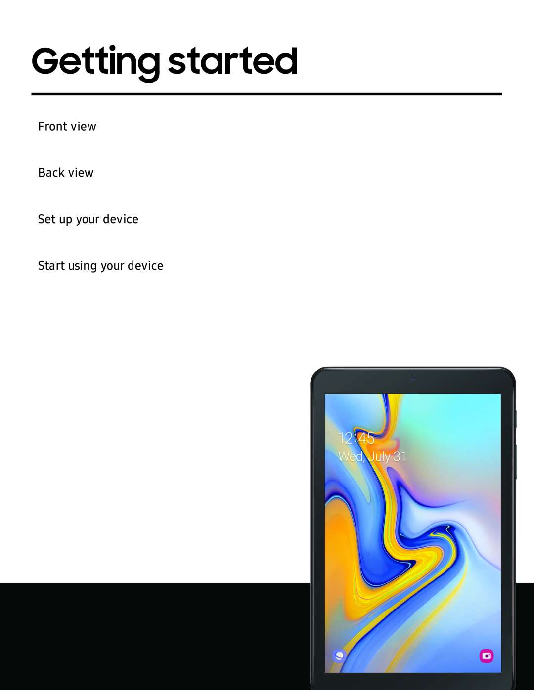 Getting started Galaxy Tab A 8.0 New AT&T