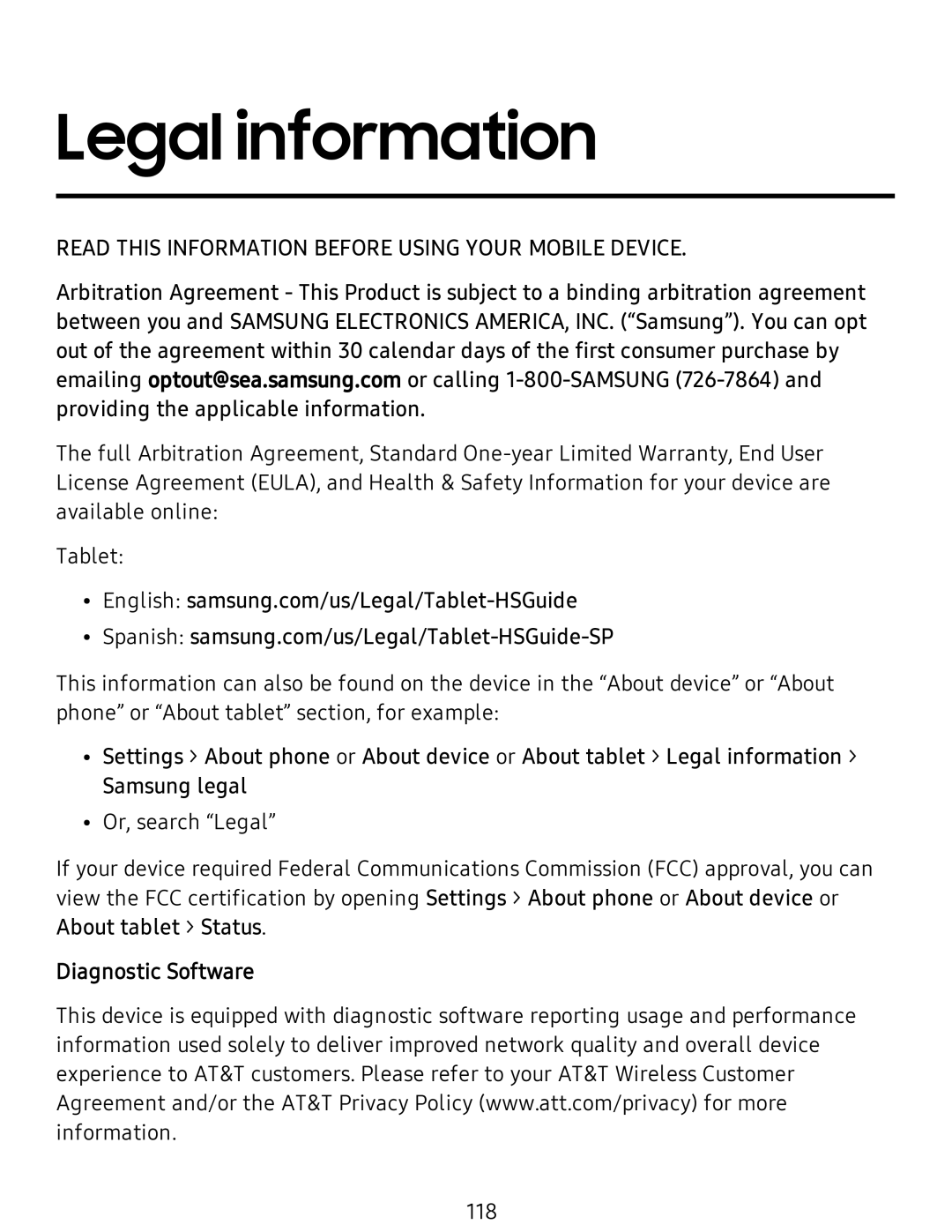 Legal information