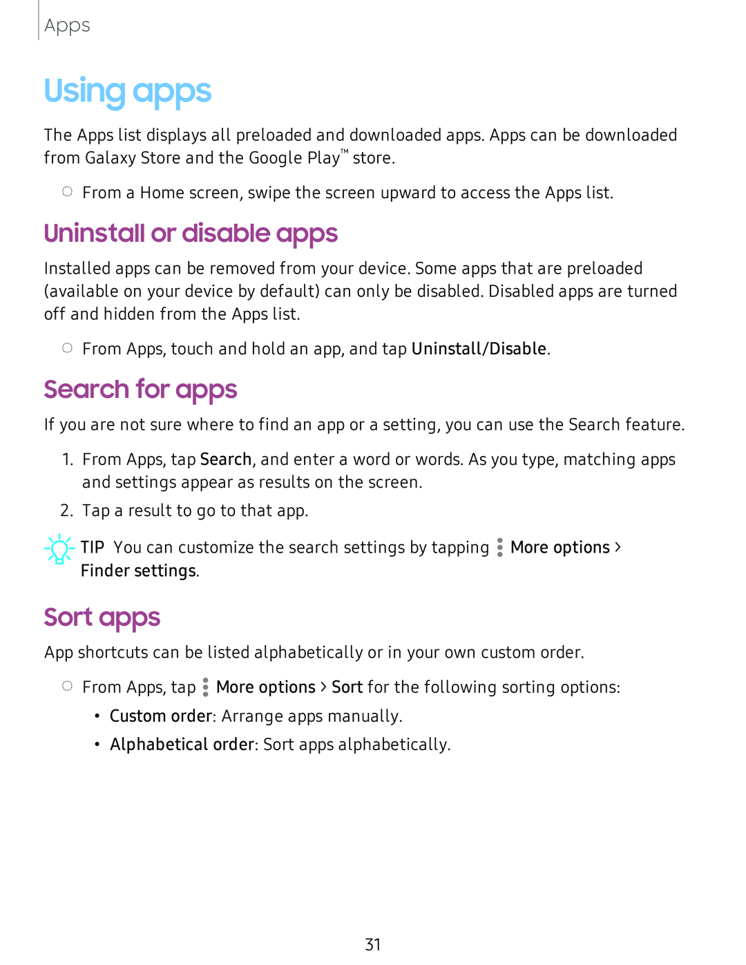 Uninstall or disable apps Galaxy Tab A 8.0 New AT&T