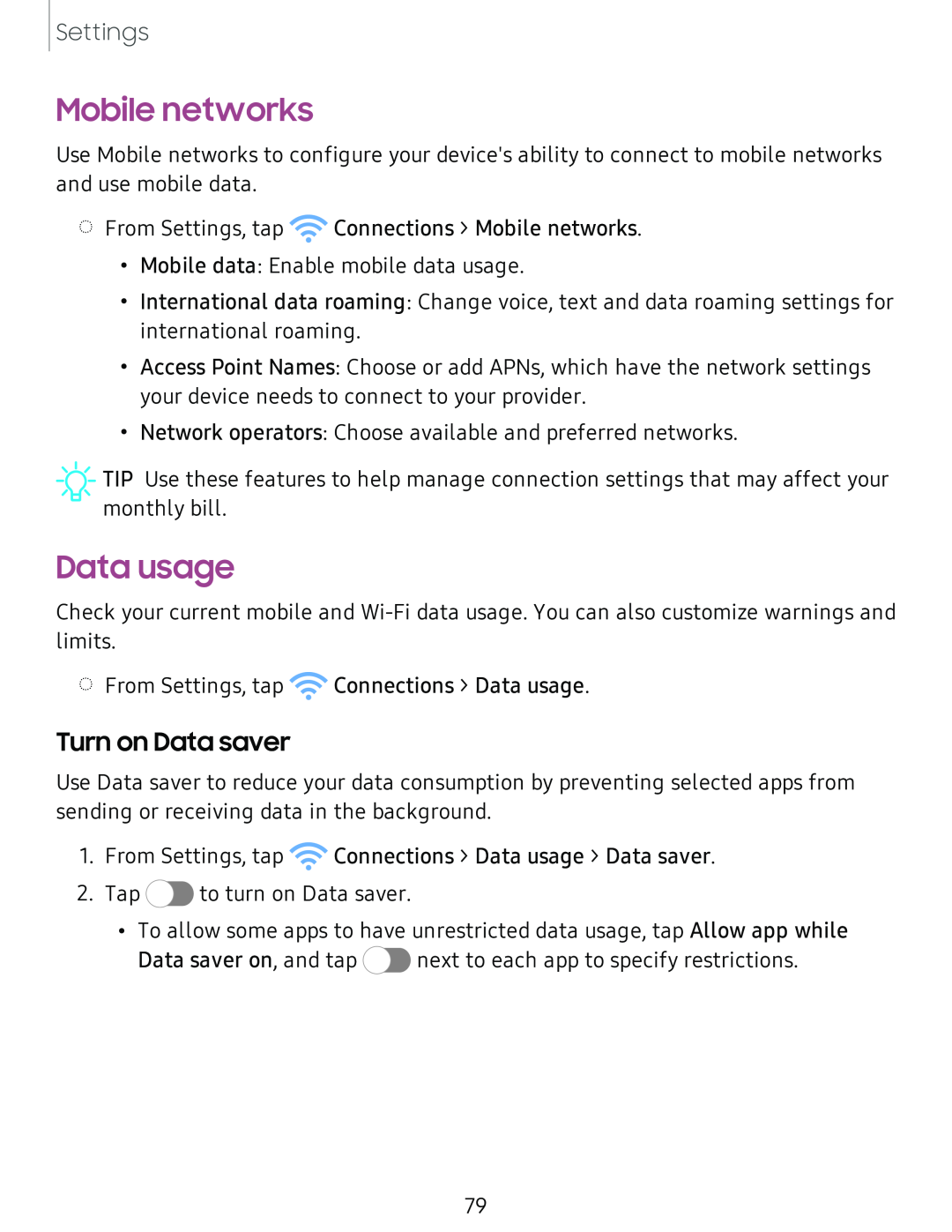 Data usage Galaxy Tab A 8.0 New AT&T