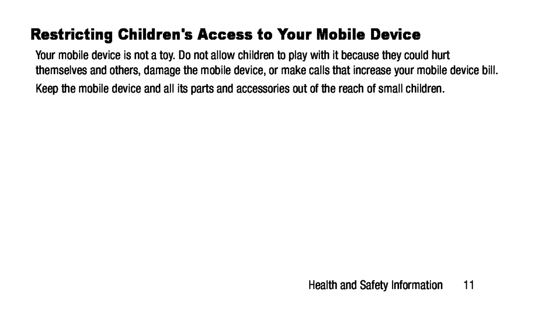 Restricting Children's Access to Your Mobile Device Galaxy Tab A 8.0 T-Mobile