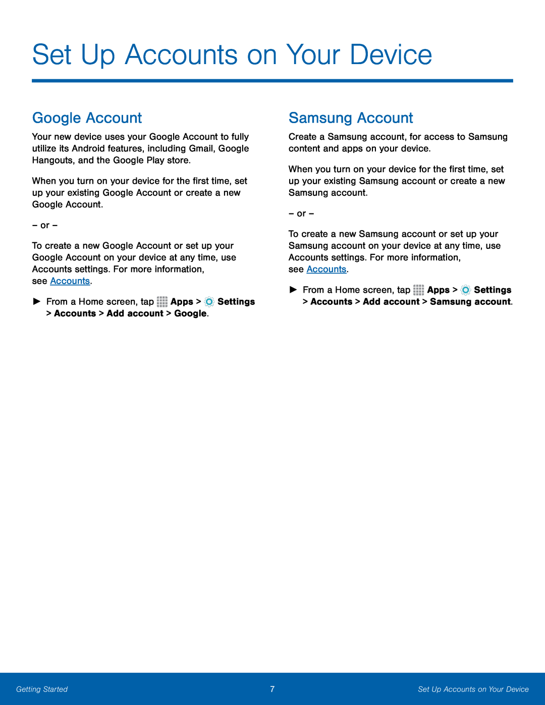 Google Account Samsung Account