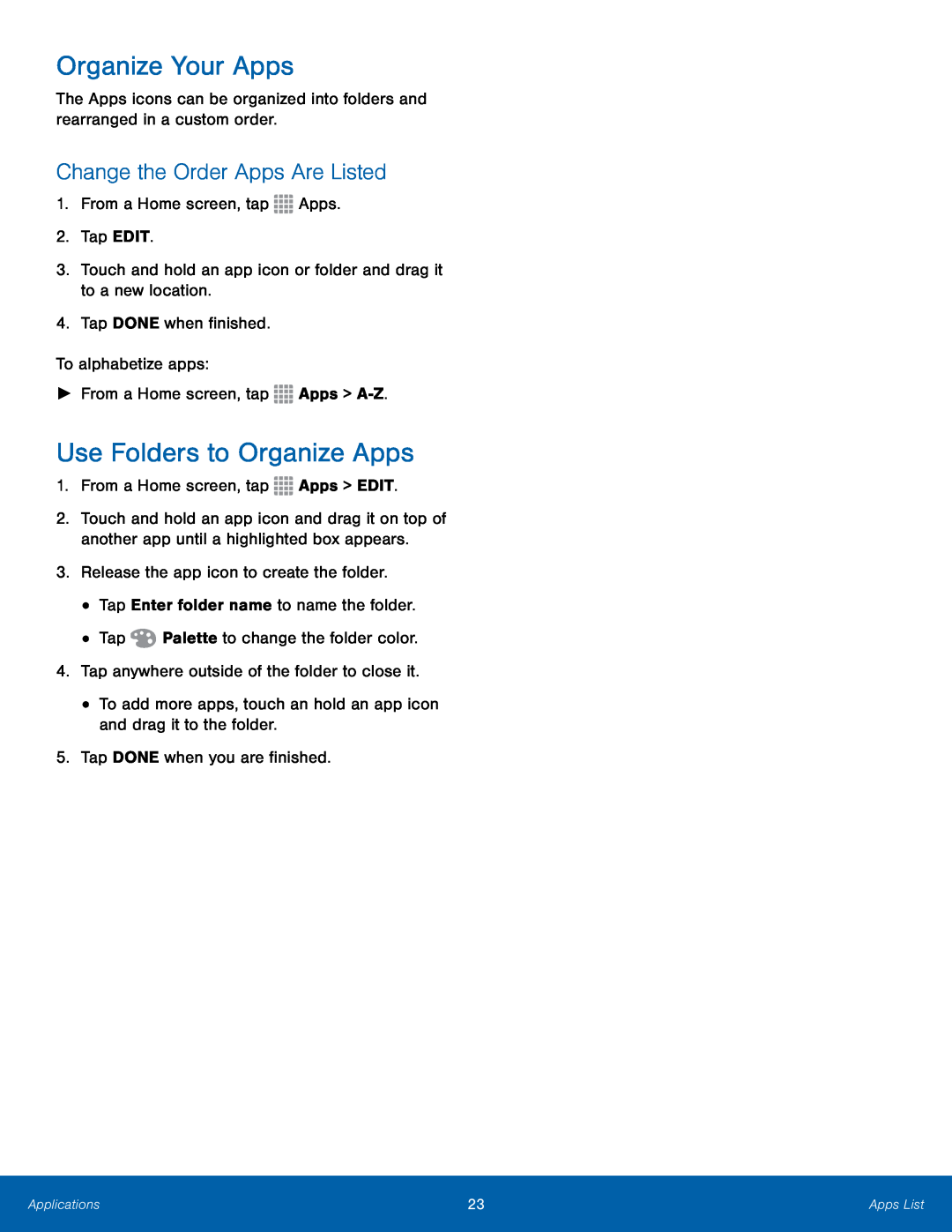 Change the Order Apps Are Listed Galaxy Tab A 8.0 T-Mobile