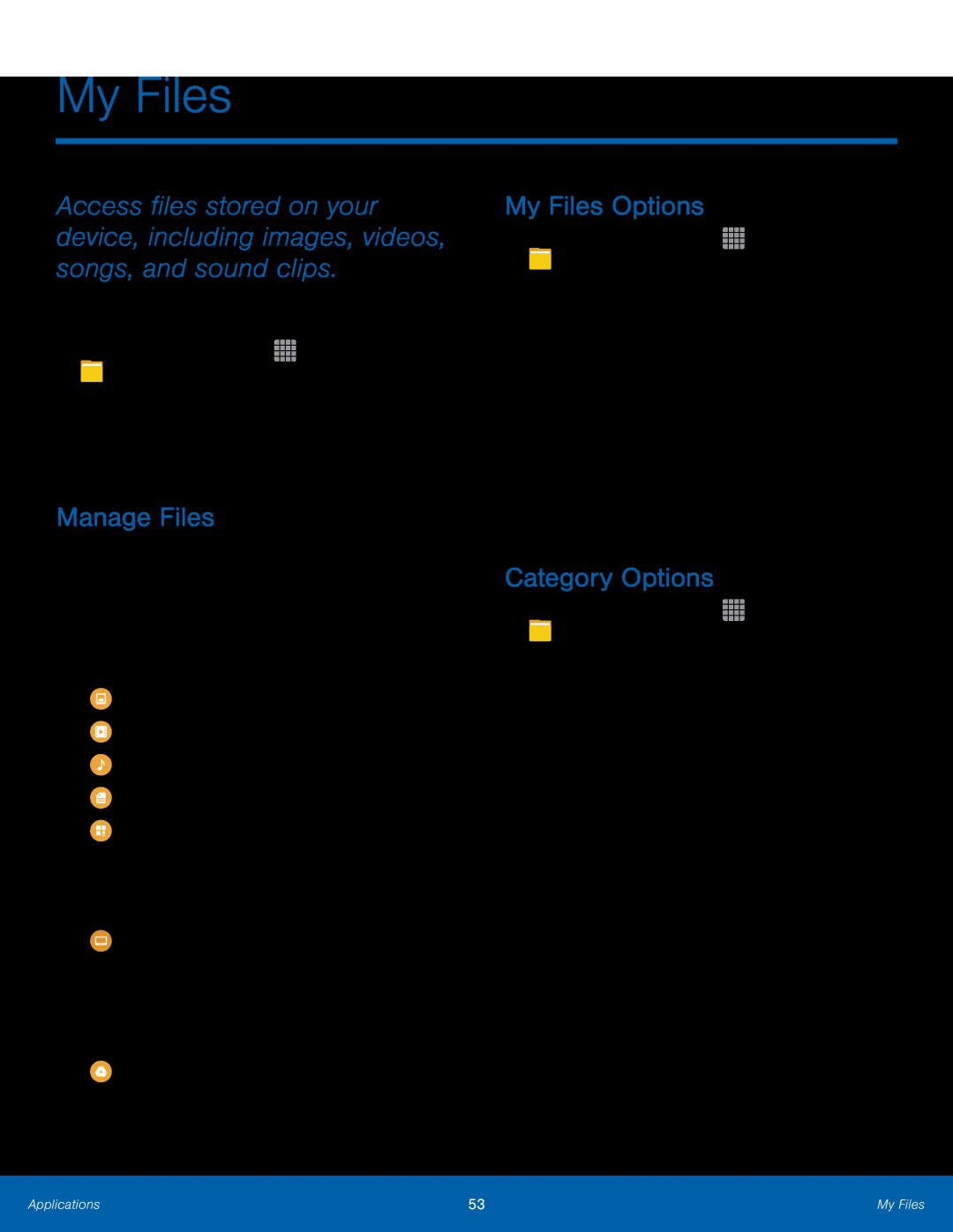 My Files Options Galaxy Tab A 8.0 T-Mobile