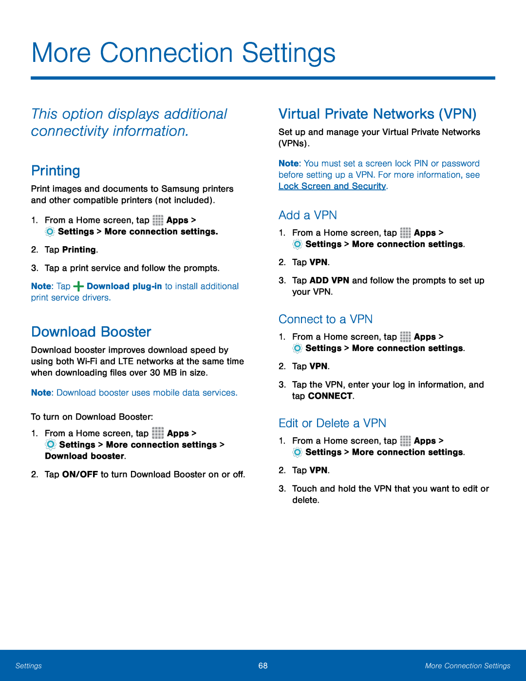 Add a VPN Connect to a VPN