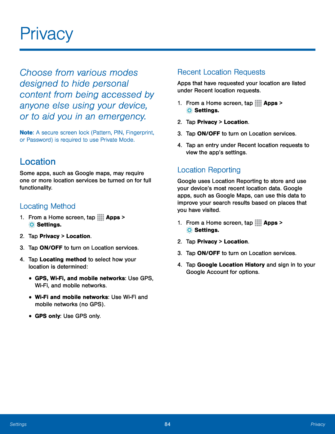 Locating Method Recent Location Requests