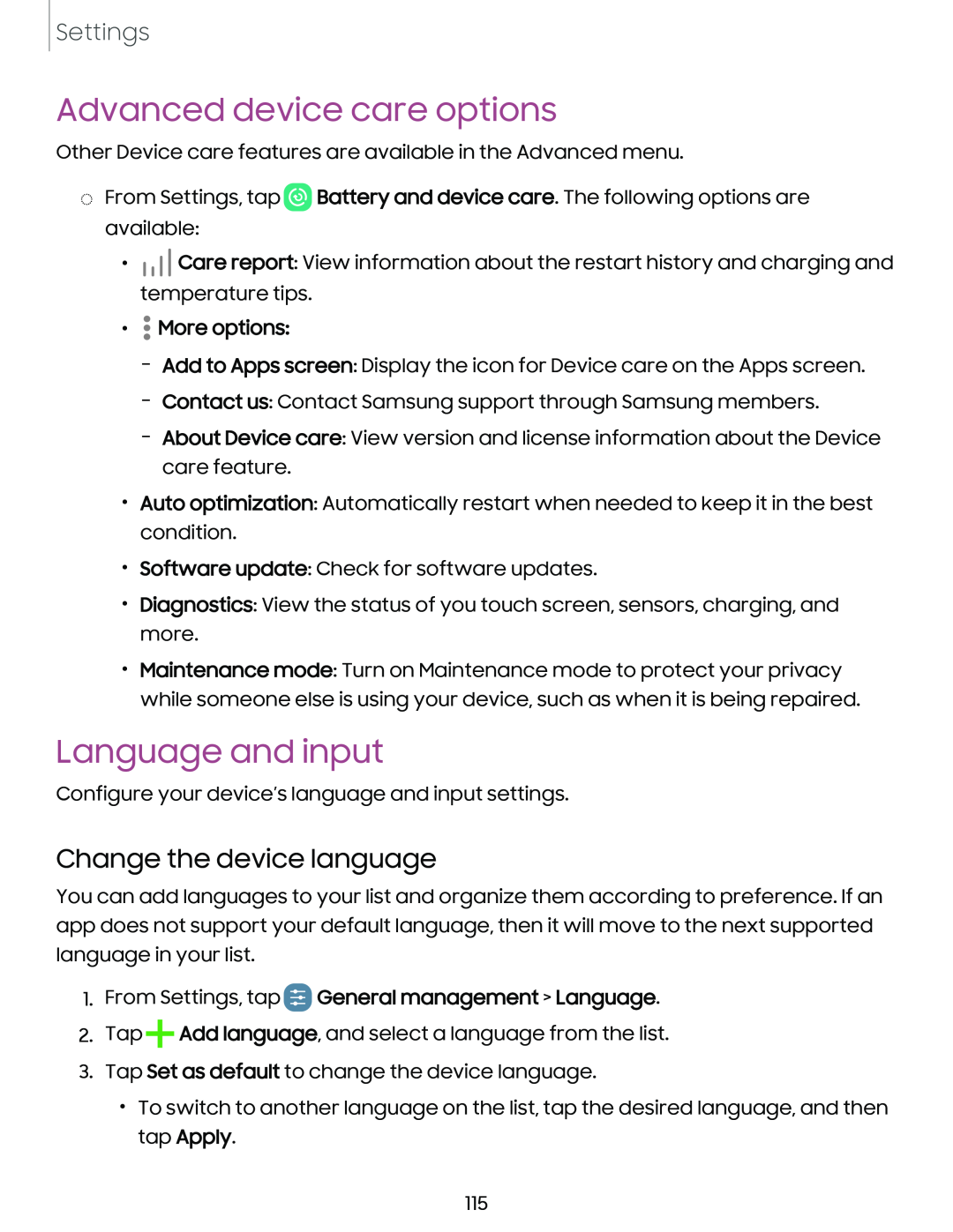 Change the device language Galaxy Tab A7 Lite Wi-Fi