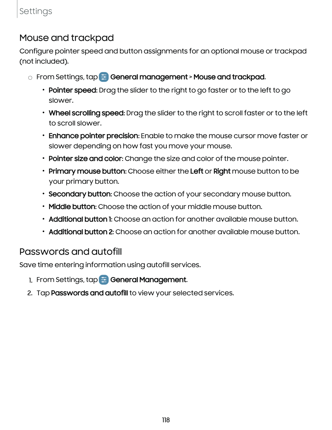 Passwords and autofill Galaxy Tab A7 Lite Wi-Fi