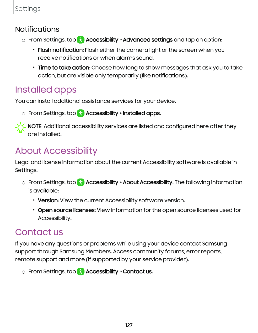 About Accessibility Galaxy Tab A7 Lite Wi-Fi