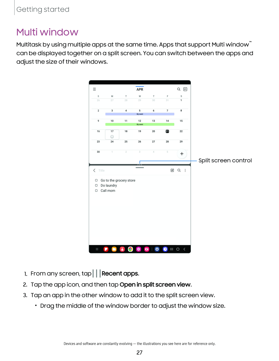 Multi window Galaxy Tab A7 Lite Wi-Fi