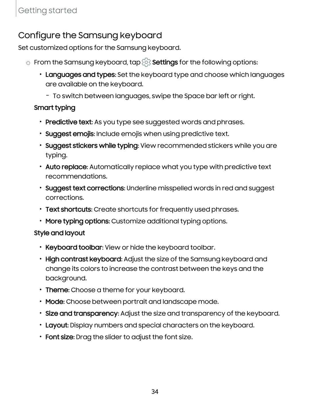 Configure the Samsung keyboard Galaxy Tab A7 Lite Wi-Fi