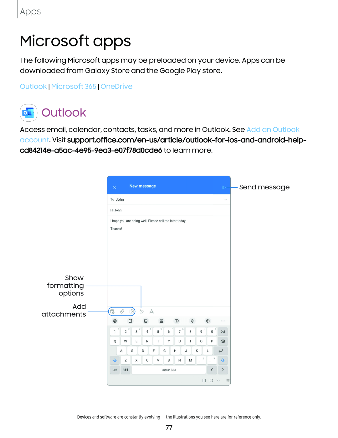 Outlook Galaxy Tab A7 Lite Wi-Fi