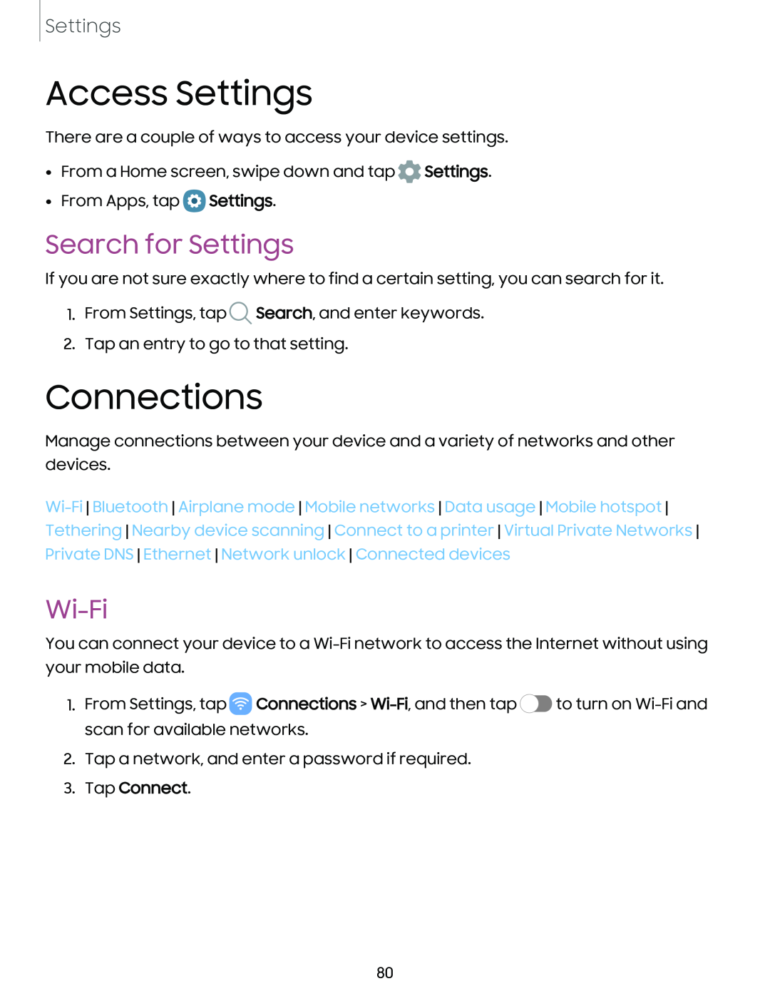 Search for Settings Galaxy Tab A7 Lite Wi-Fi