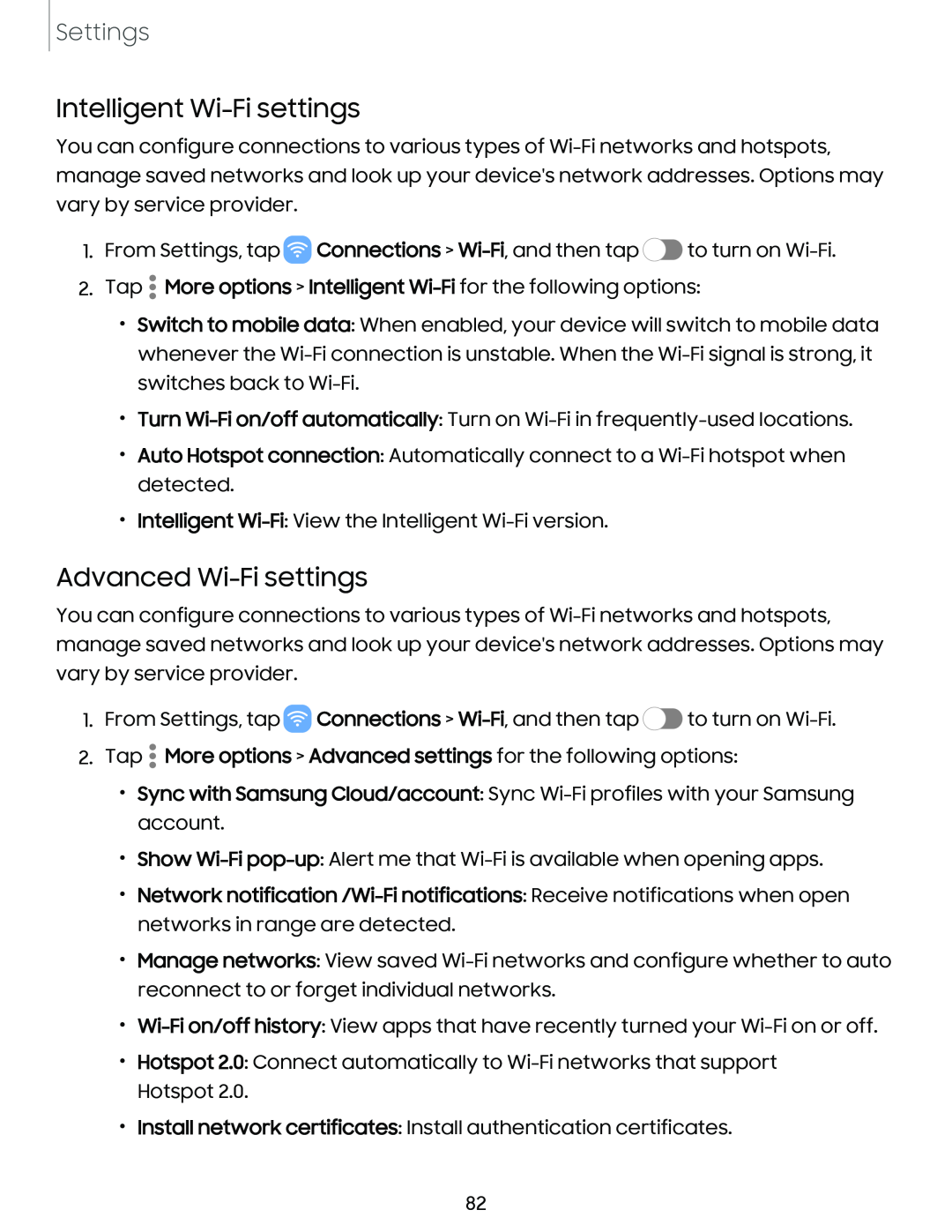 Intelligent Wi-Fisettings Galaxy Tab A7 Lite Wi-Fi