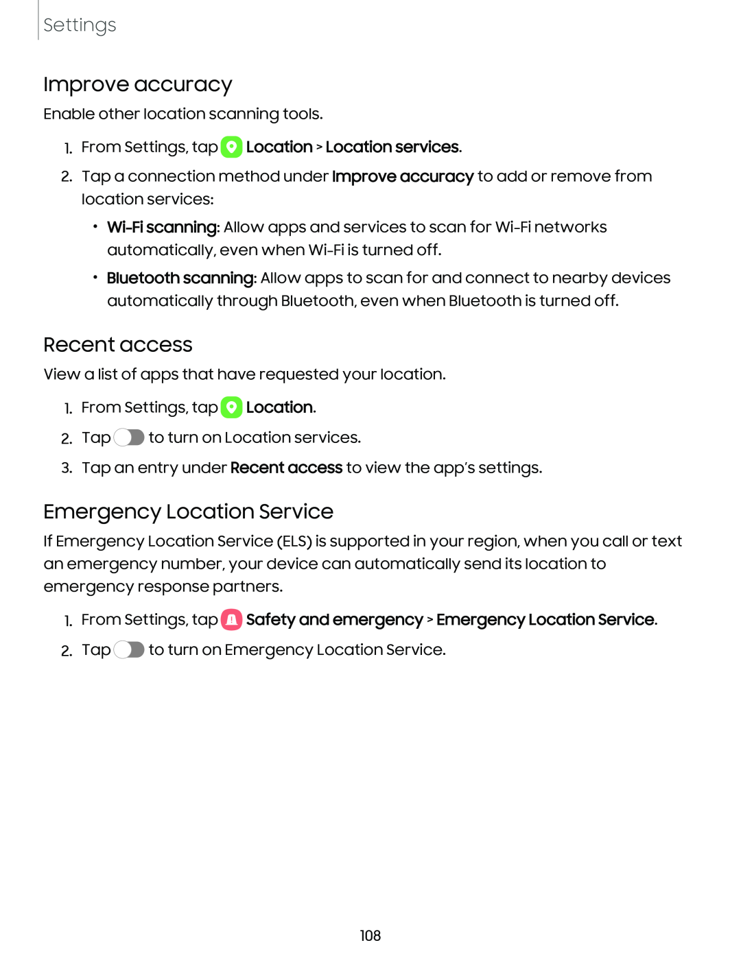 Recent access Galaxy Tab A7 Lite AT&T