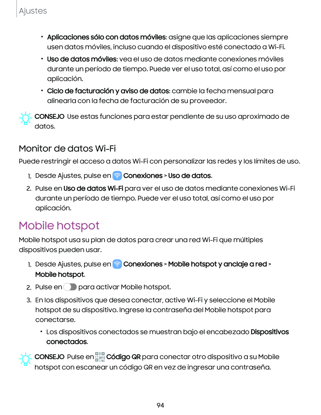 Monitor de datos Wi-Fi Mobile hotspot