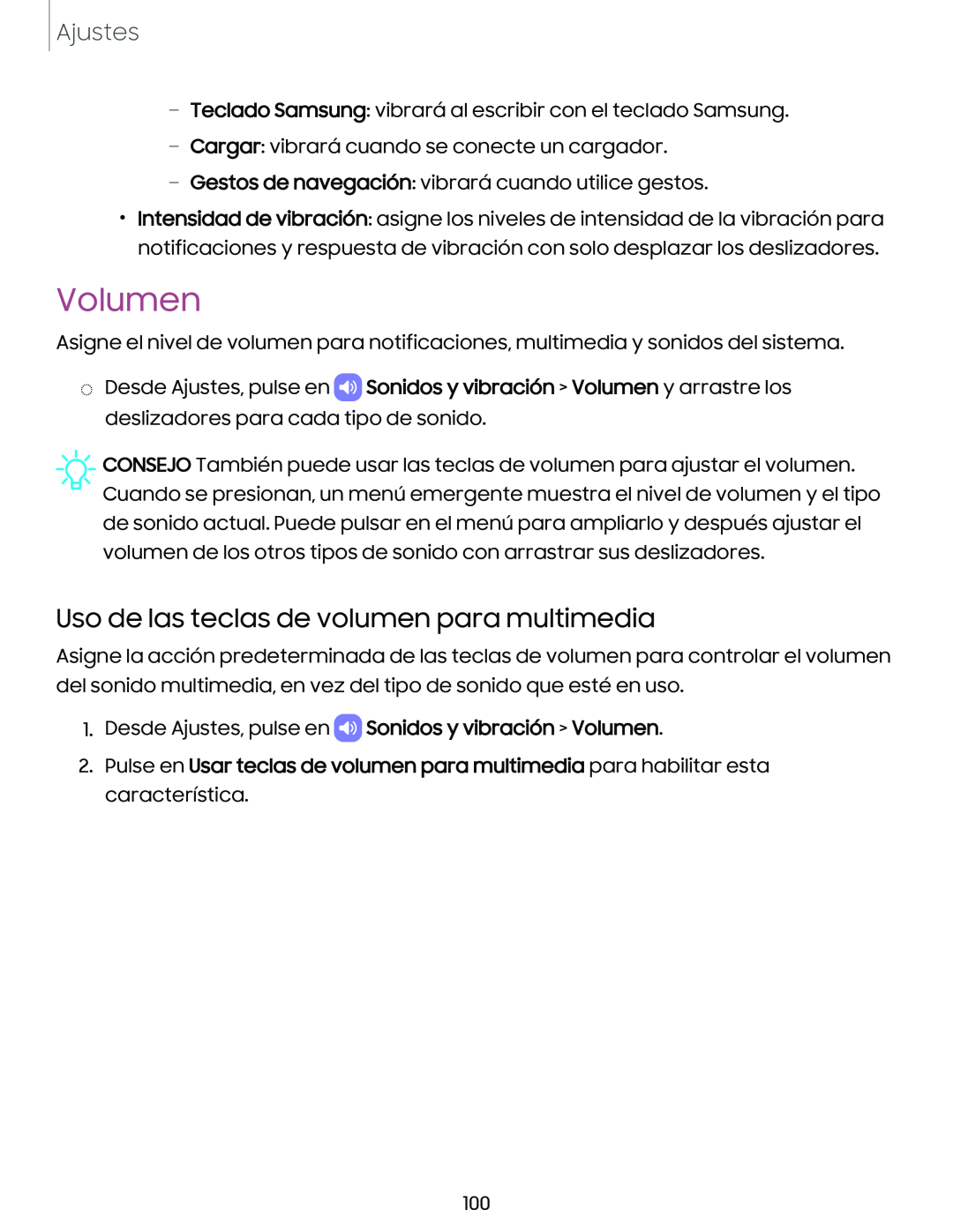 Uso de las teclas de volumen para multimedia Galaxy Tab A7 Lite Spectrum Mobile