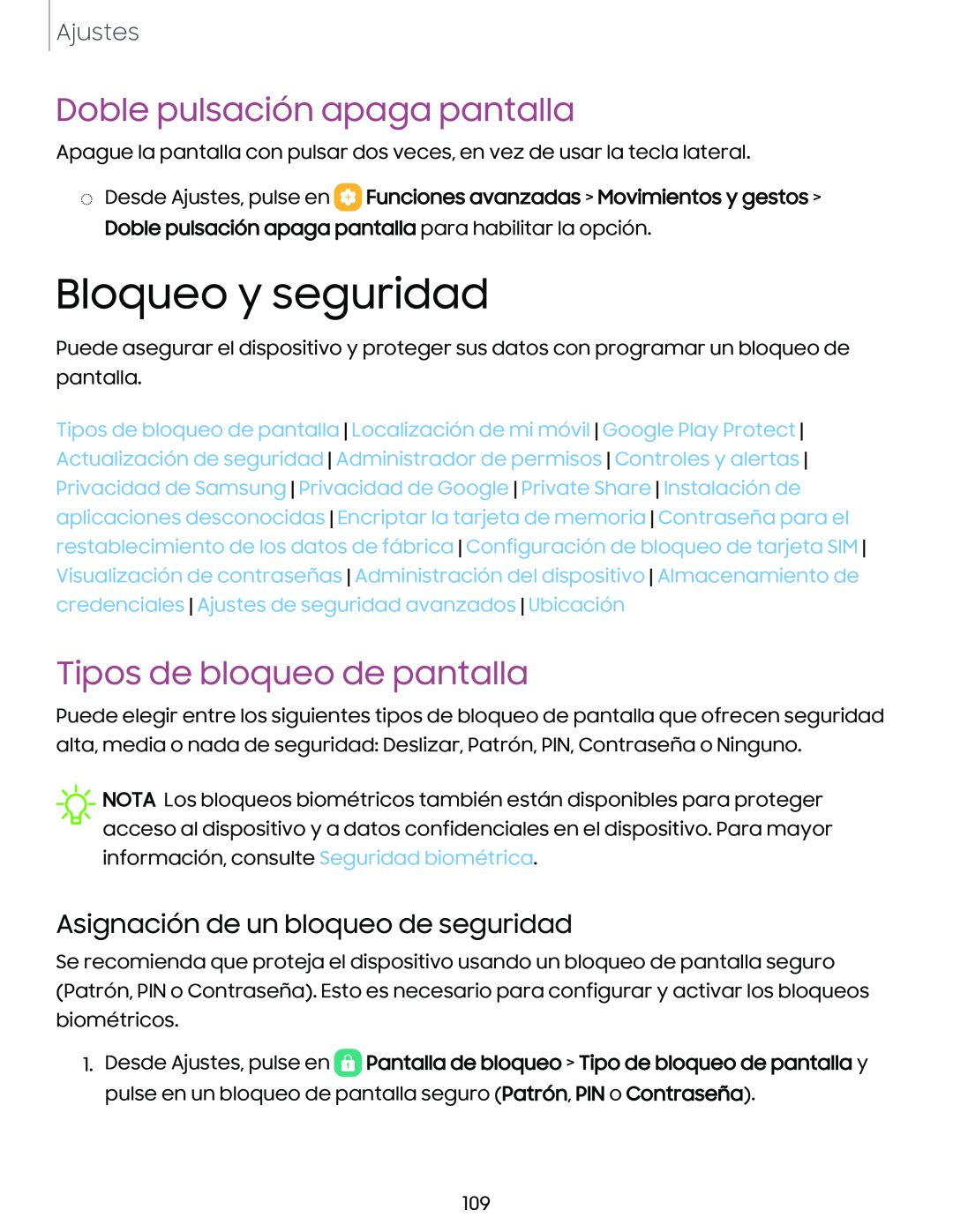 Asignación de un bloqueo de seguridad Galaxy Tab A7 Lite Spectrum Mobile