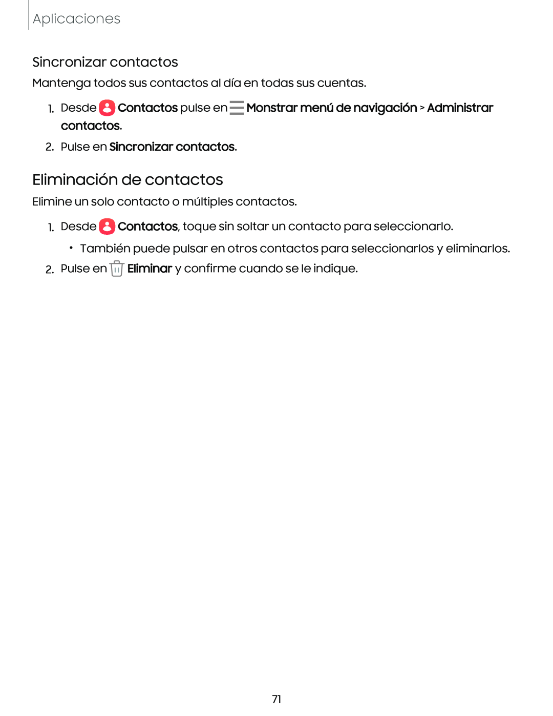 Sincronizar contactos Galaxy Tab A7 Lite Spectrum Mobile