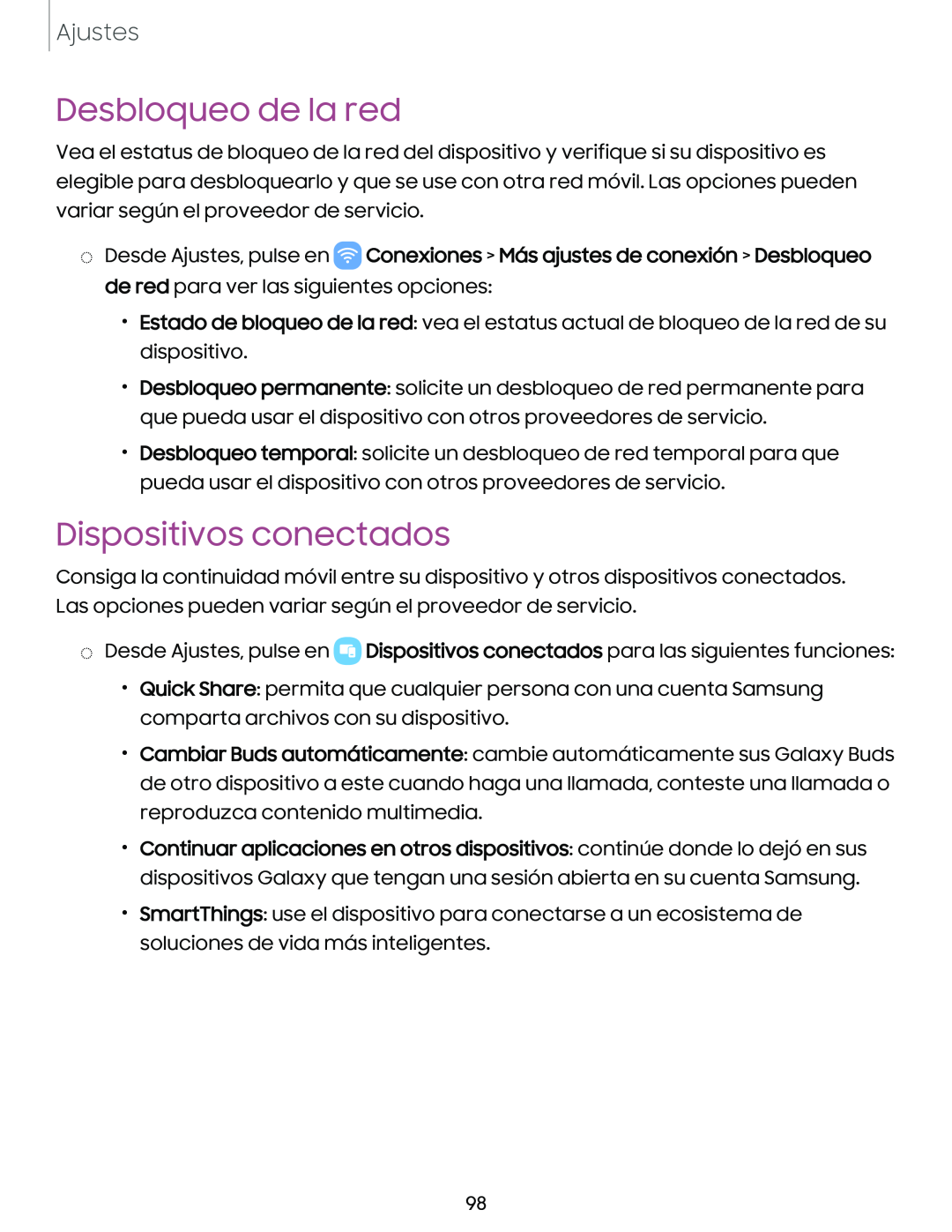 Dispositivos conectados Galaxy Tab A7 Lite Spectrum Mobile