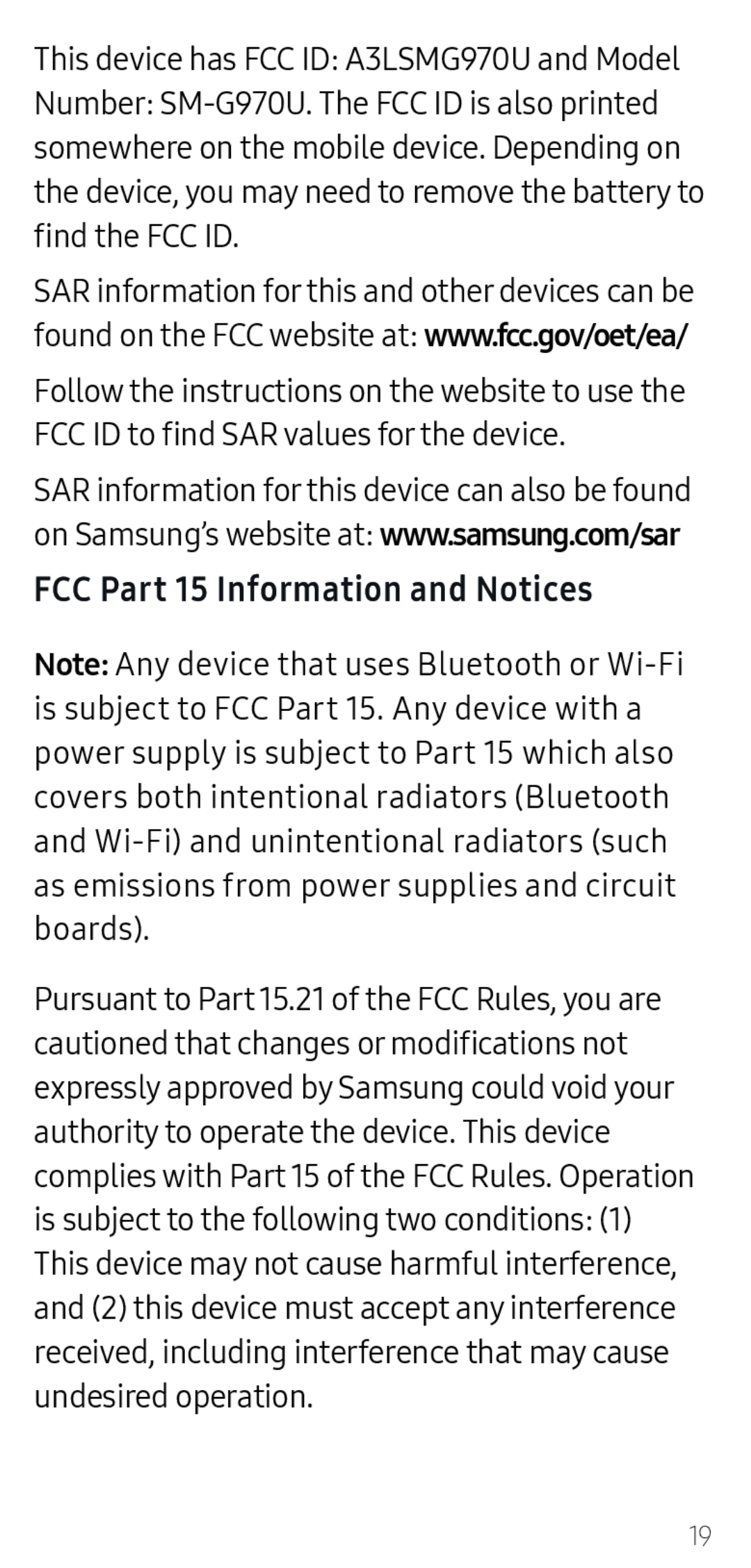 FCC Part 15 Information and Notices