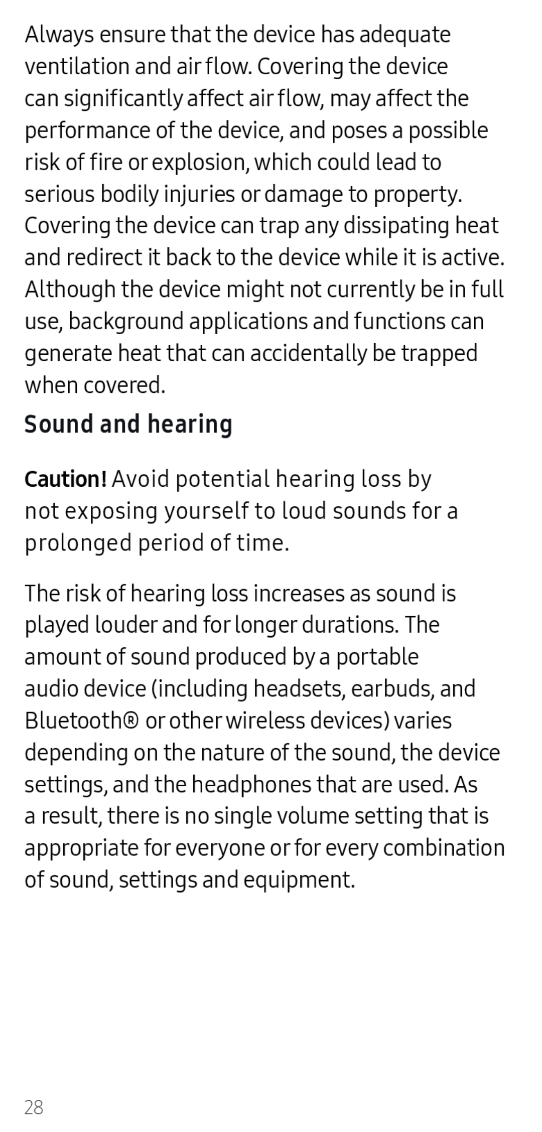 Sound and hearing Galaxy S10e Spectrum Mobile