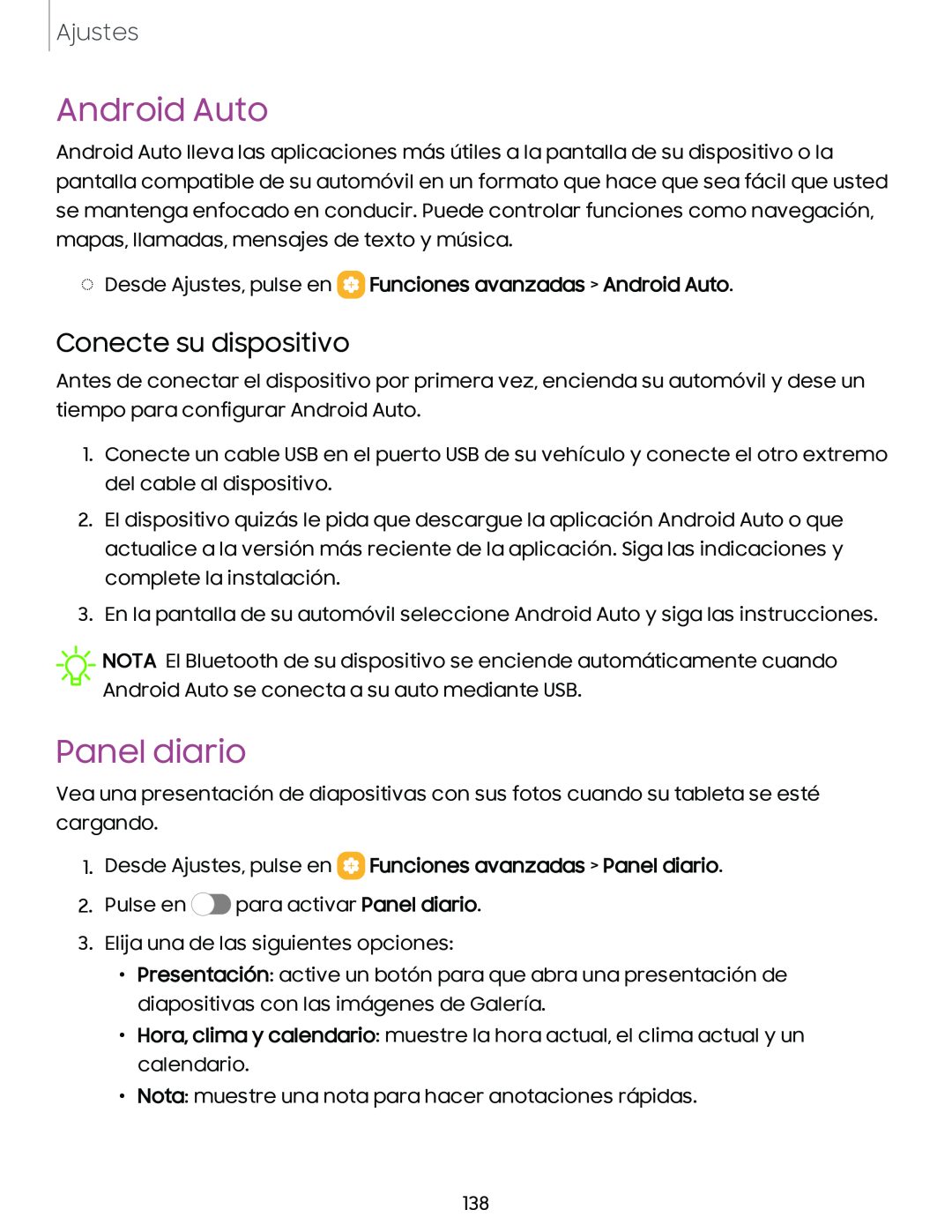 Panel diario Galaxy Tab A 8.4 T-Mobile