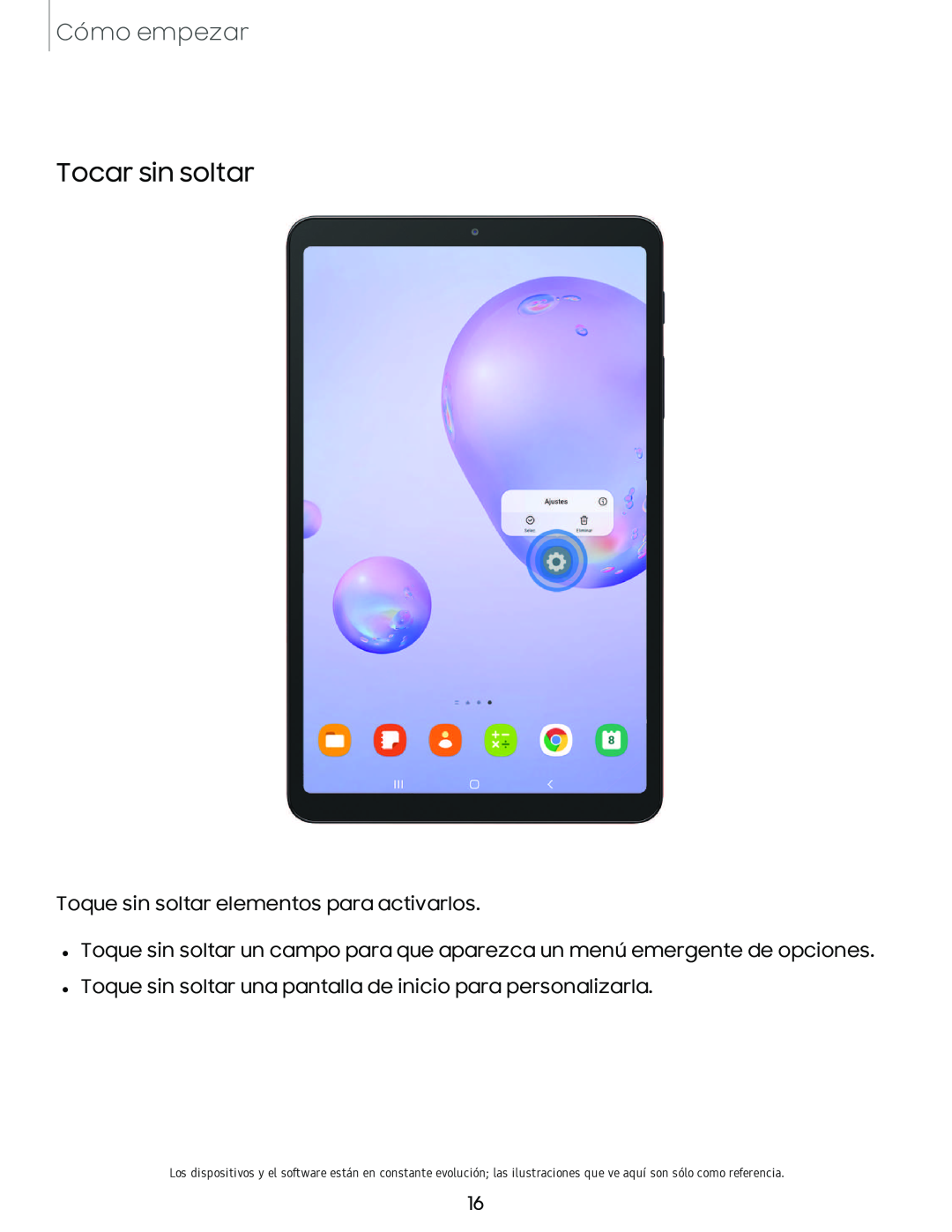 Tocar sin soltar Galaxy Tab A 8.4 T-Mobile